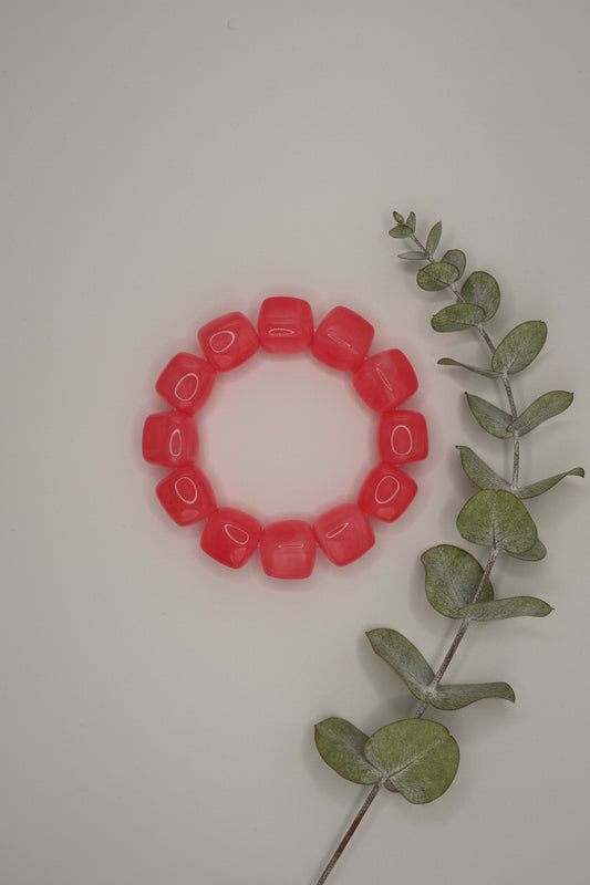 Bracelet cube - Rose Vif