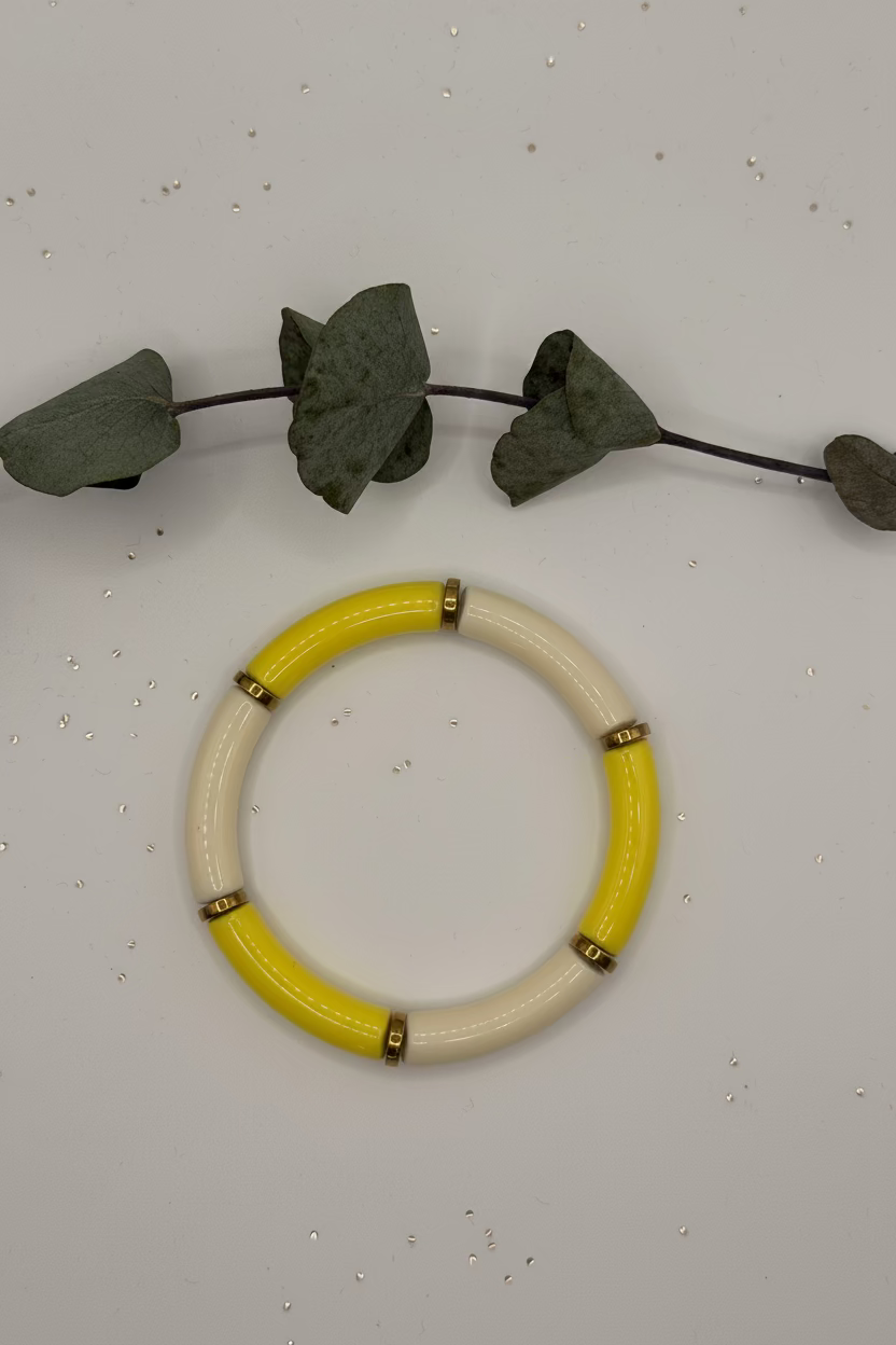 Bracelet tube - Les jaunes