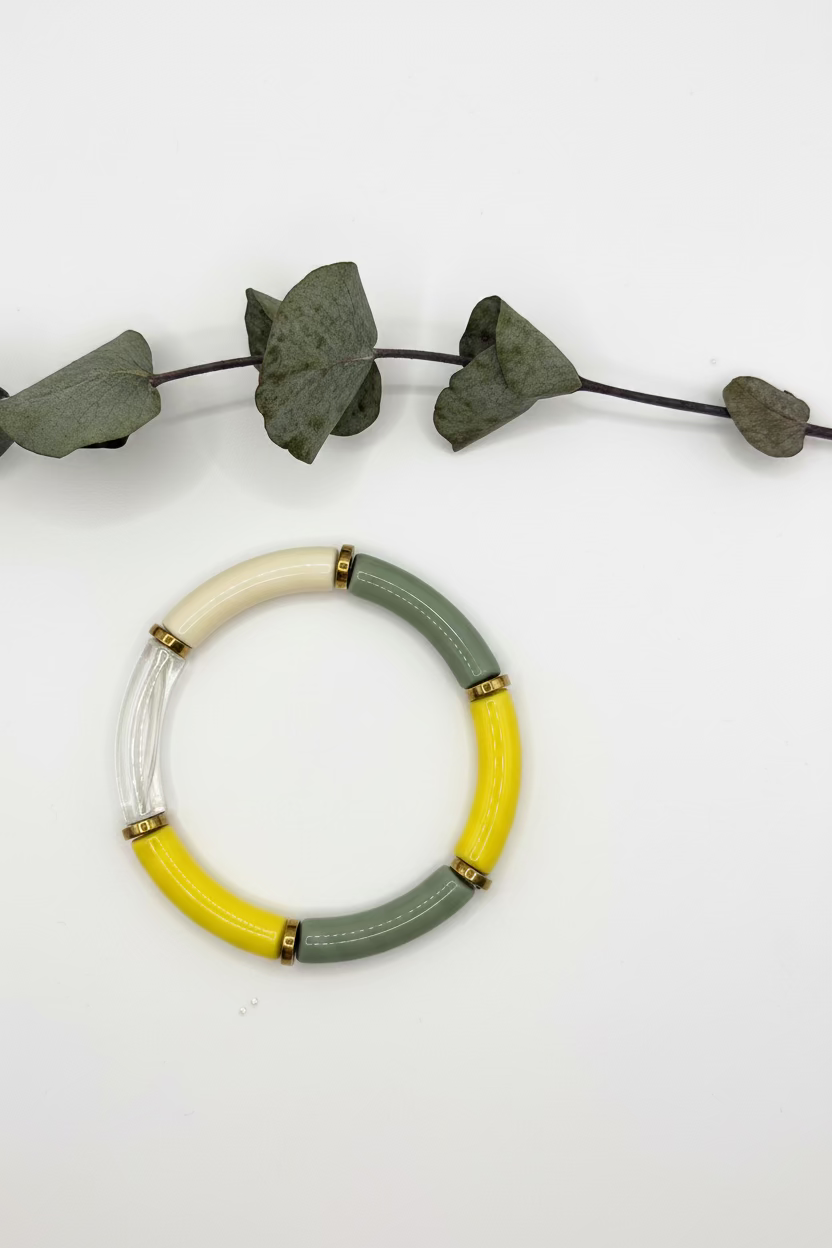 Bracelet tube - Les jaunes