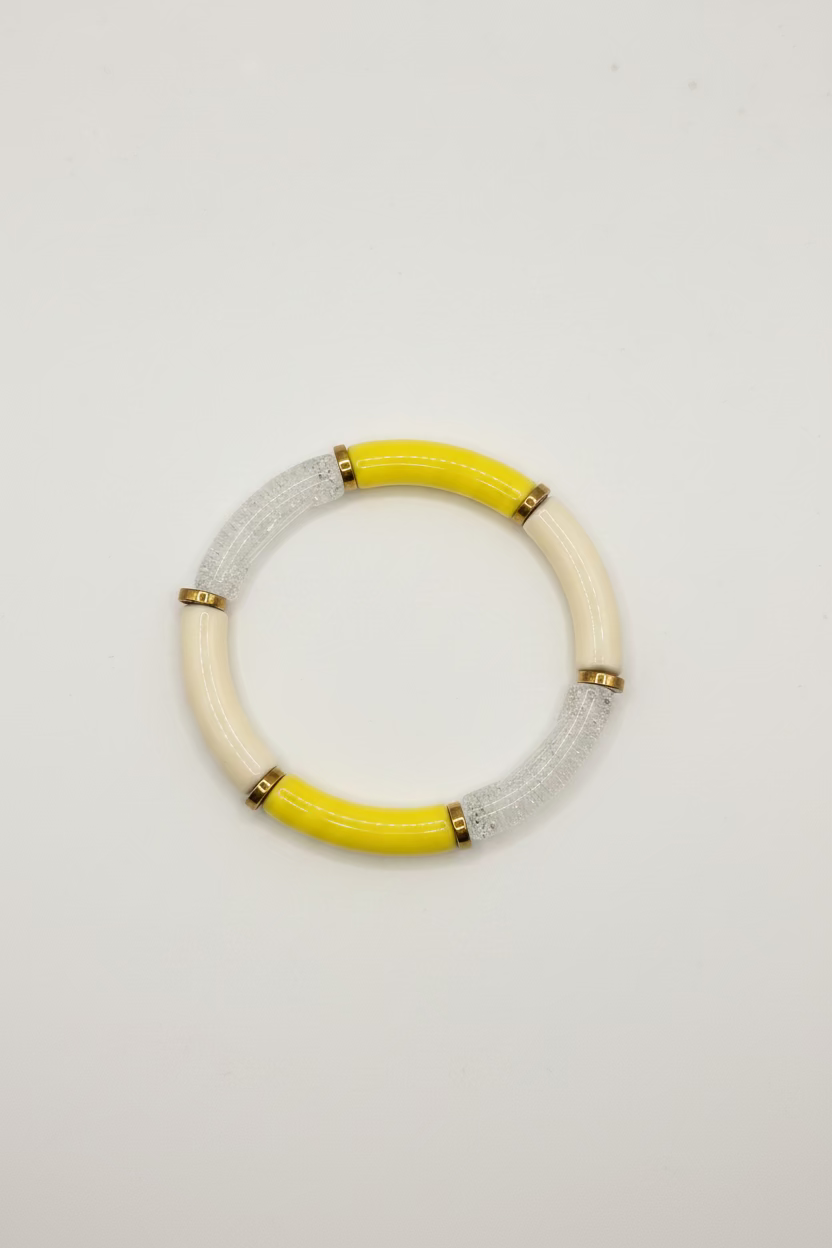 Bracelet tube - Les jaunes