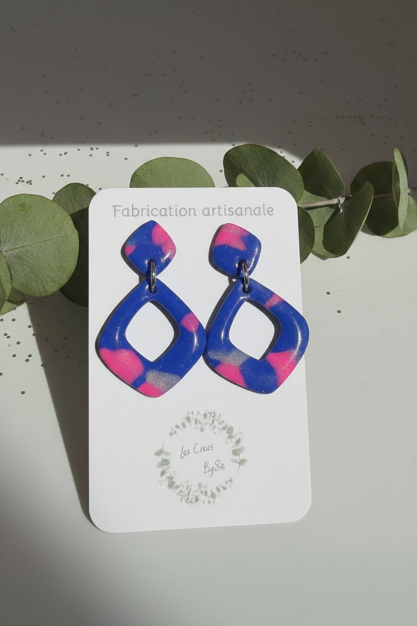 Boucles d’oreilles - Carré twist
